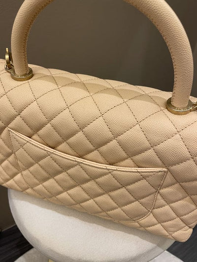 Chanel 17S Classic Ouilted Coco Handle Beige Clair (OE)